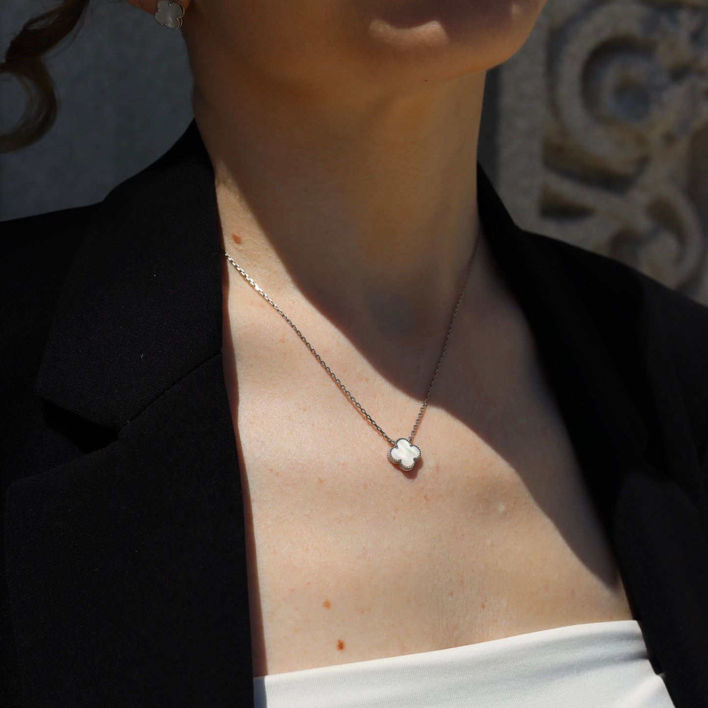 Pearl Clover Jewelry Set | Mother of Pearl & Sterling Silver|Комплект Pearl Clover з перламутром та срібла 925|339