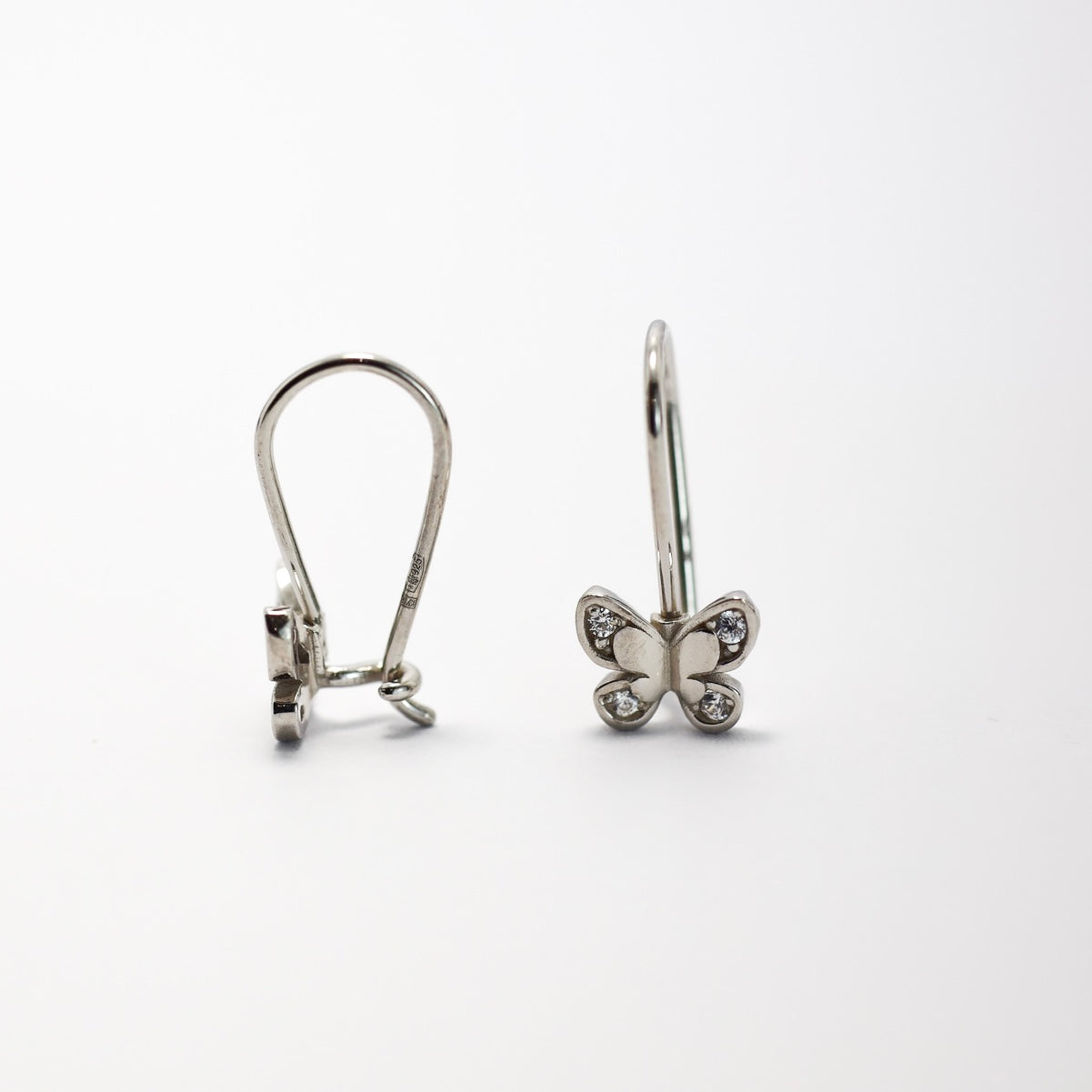 Silver Butterfly Earrings 925 | Дитячі срібні сережки Метелик|452