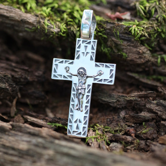 Хрестик зі срібла 925 проби | Silver Cross Pendant |5193