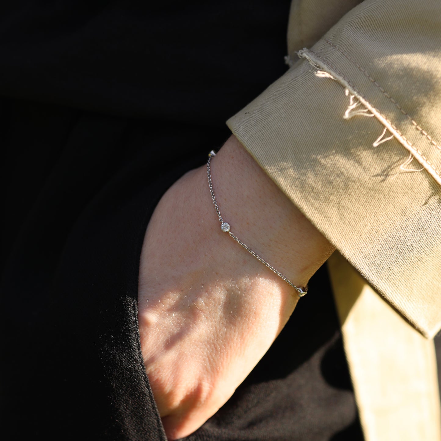 Silver Bracelet with 3 Stones | Срібний браслет із 3 камінцями 925 | 2100