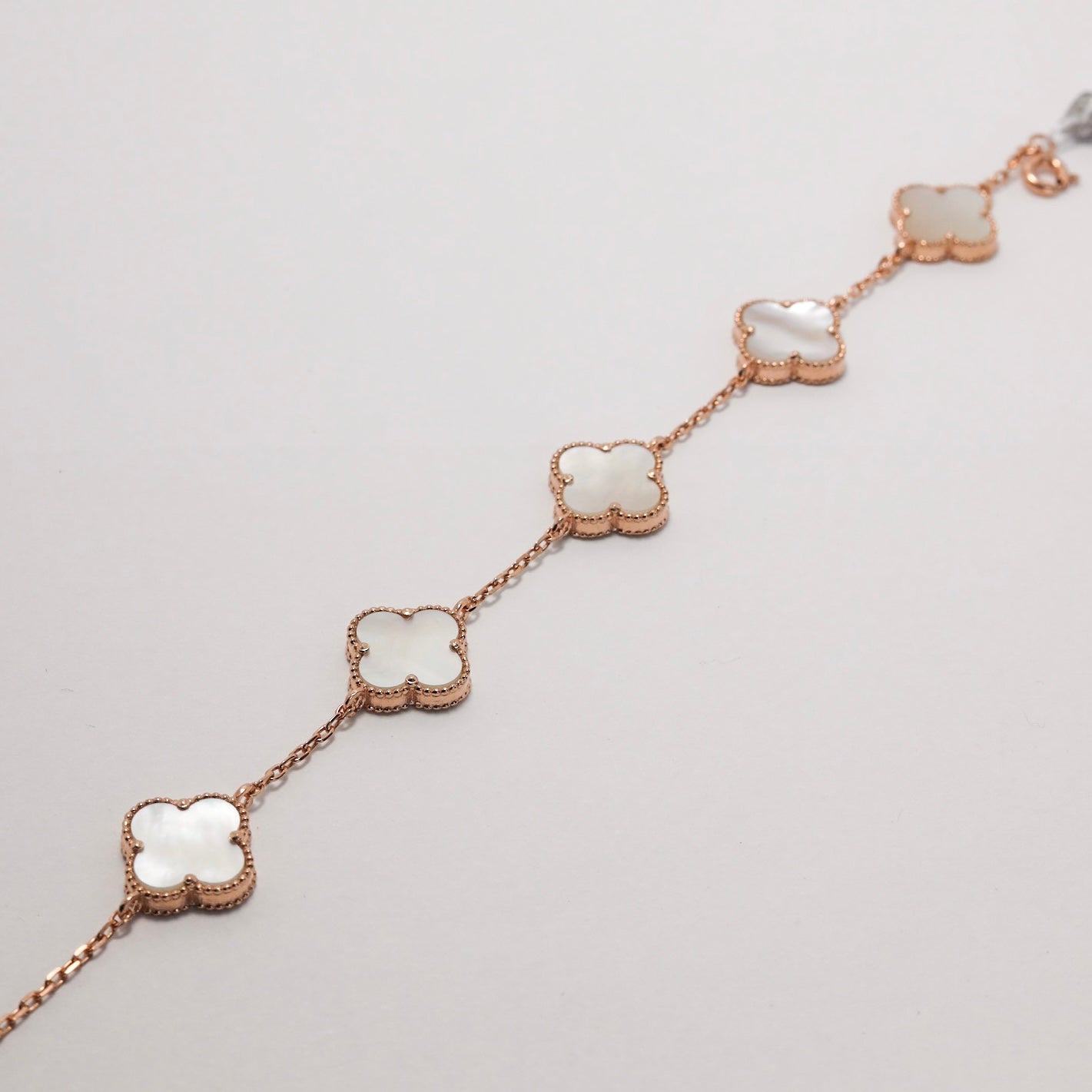 Срібний браслет Fleur з перламутром,позолота 585 | Fleur Mother of Pearl Gold Plated Silver Bracelet|338