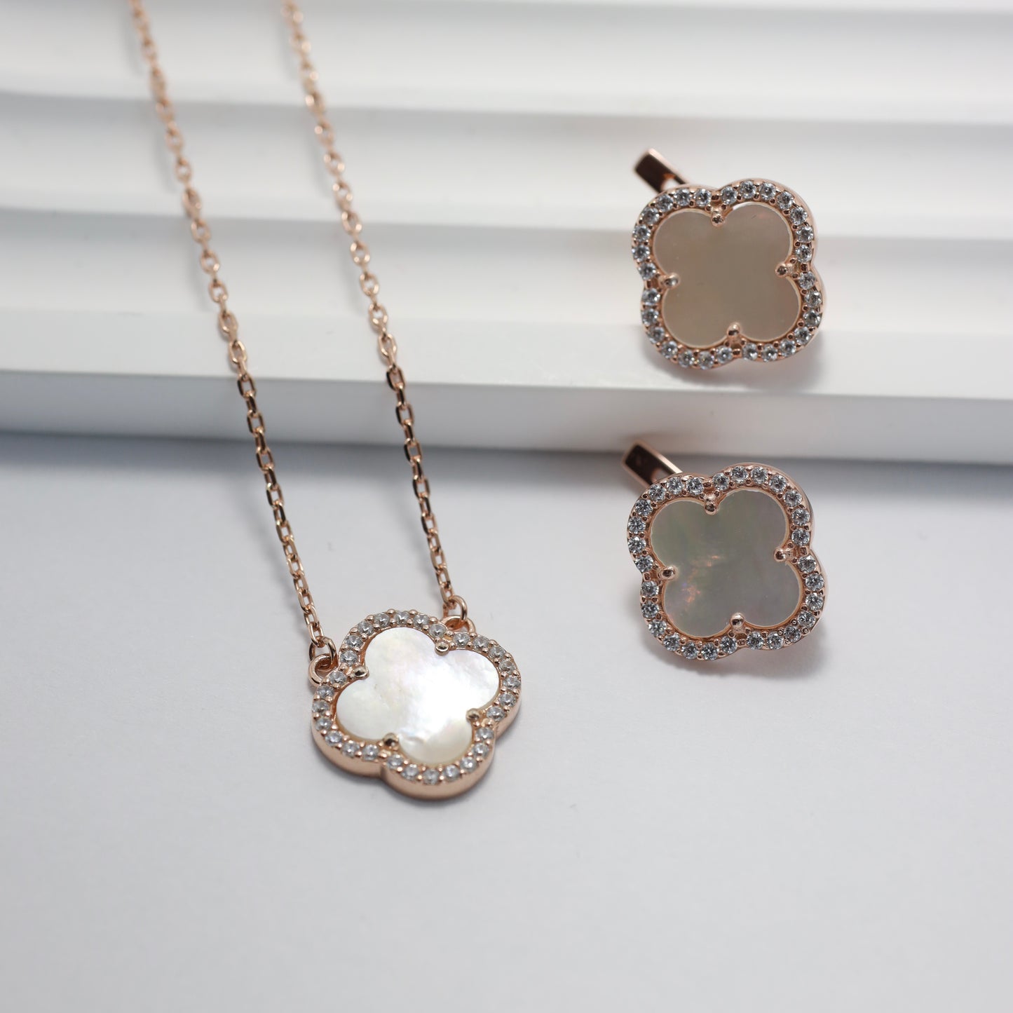 925 Silver Gold Plated Mother of Pearl Necklace | Позолочене кольє 925 | 550