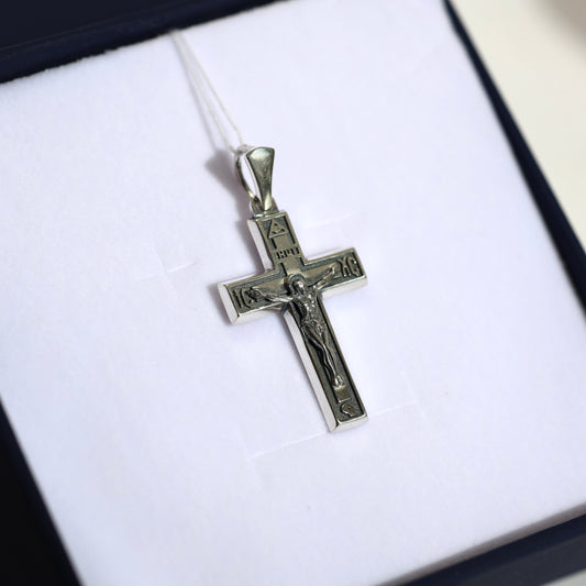 Срібний  хрестик Розп’яття 925 |Silver Cross Crucifix | 5200