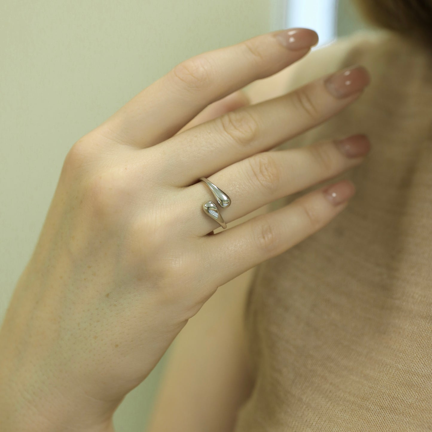 925 Sterling Silver Teardrop Ring w | Срібна каблучка Крапелька | 921