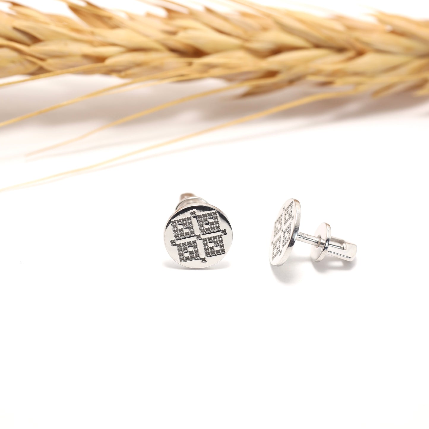 Ukrainian Embroidery Jewelry Set in 925 Sterling Silver | Срібний комплект Вишиванка з українським орнаментом|590