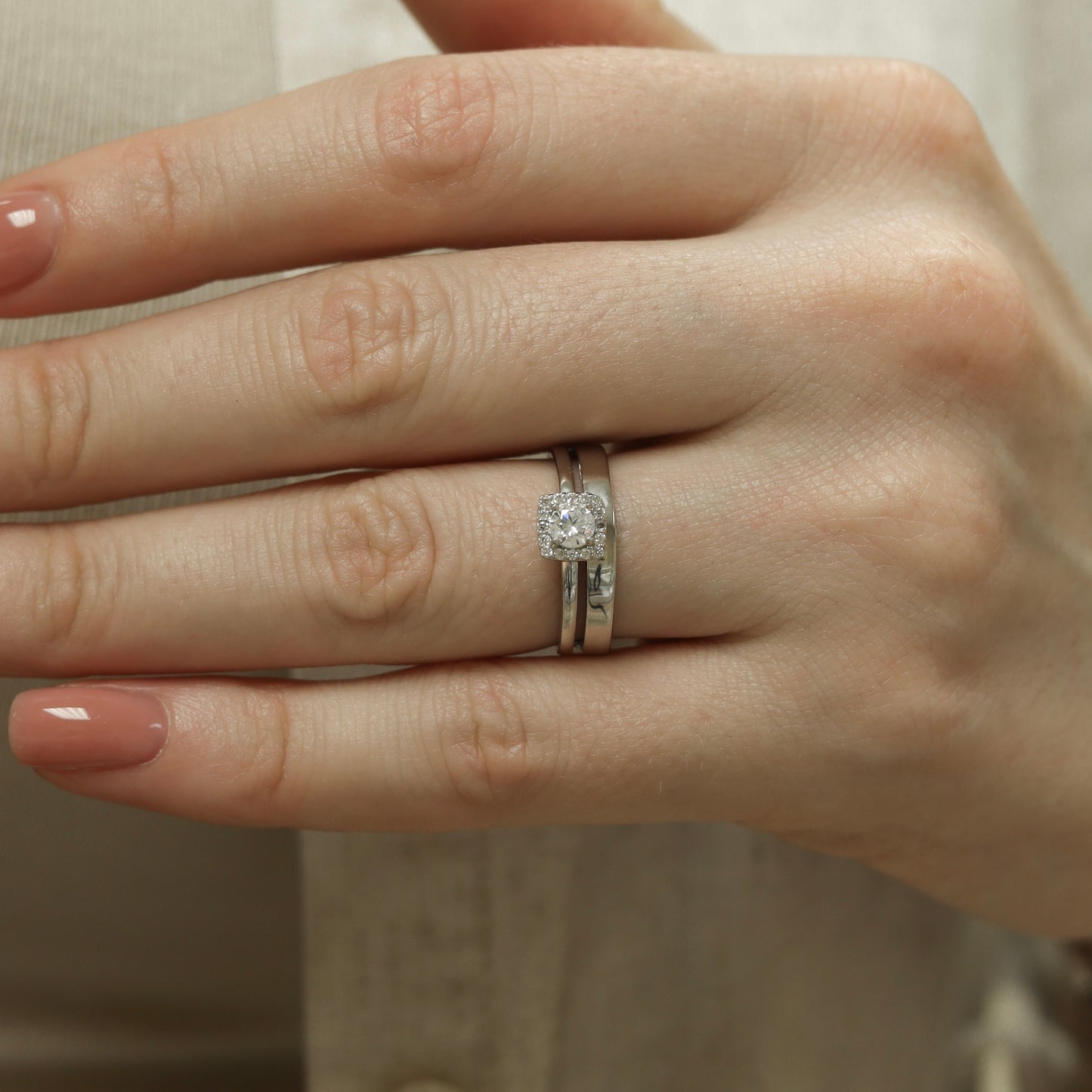 925 Sterling Silver Double Band Zirconia Ring | Срібна каблучка з фіанітами|380