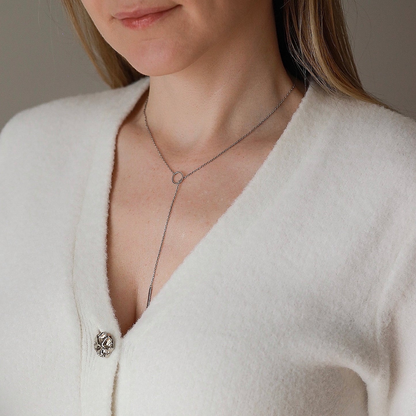 Срібне подовжене кольє 925 • Мінімалізм | Sterling Silver Necklace