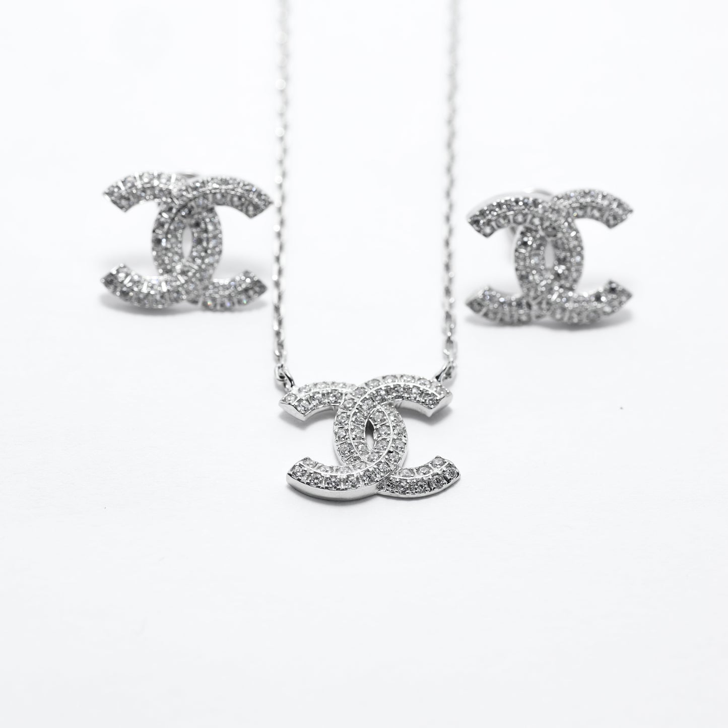 Silver Jewelry Set with Cubic Zirconia | 925 Sterling Silver Luxury Set — Срібний комплект із фіанітами|603