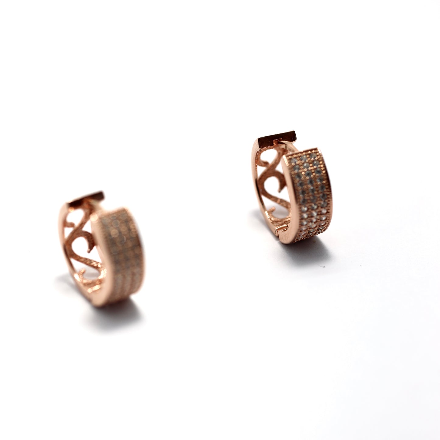 Сережки Вічна елегантність | Срібло 925 позолота фіаніти | Earrings Eternal Grace | Silver 925  | Gold Plated 585 Cubic Zirconia | 023