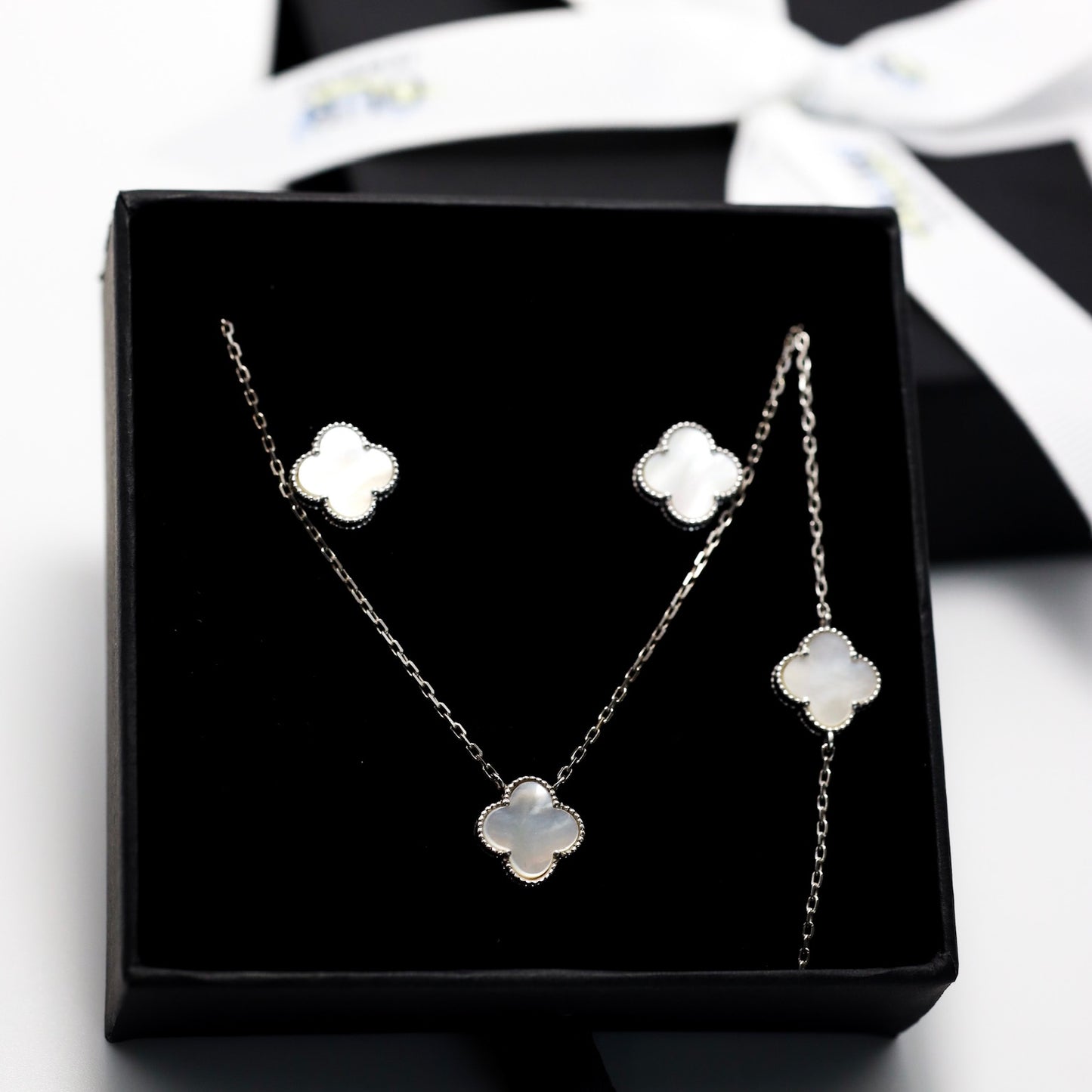 Срібний комплект з перламутром 925 | Silver Mother-of-Pearl Jewelry Set 925|338