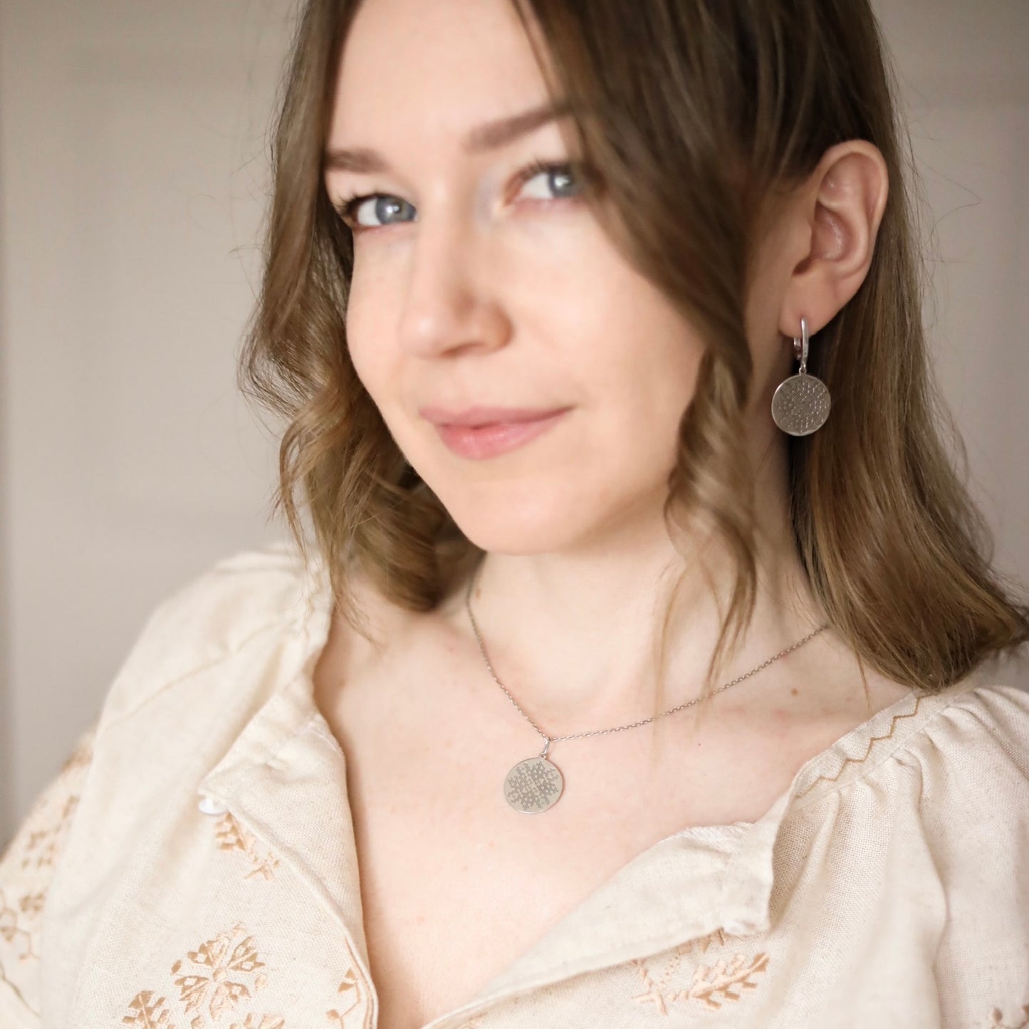 Ukrainian Embroidery Silver Jewelry Set| Срібний комплект Вишиванка 925 | 1317