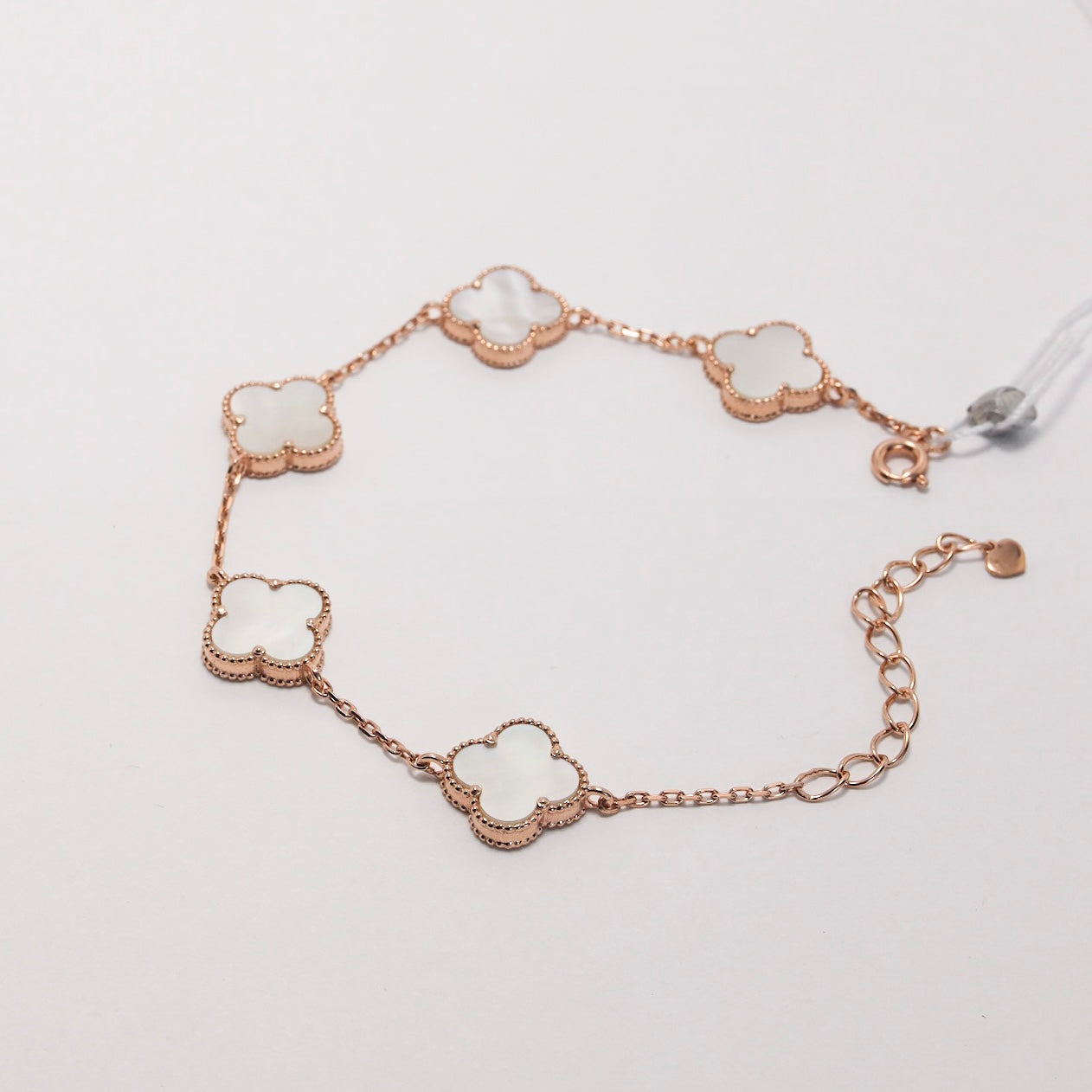 Срібний браслет Fleur з перламутром,позолота 585 | Fleur Mother of Pearl Gold Plated Silver Bracelet|338