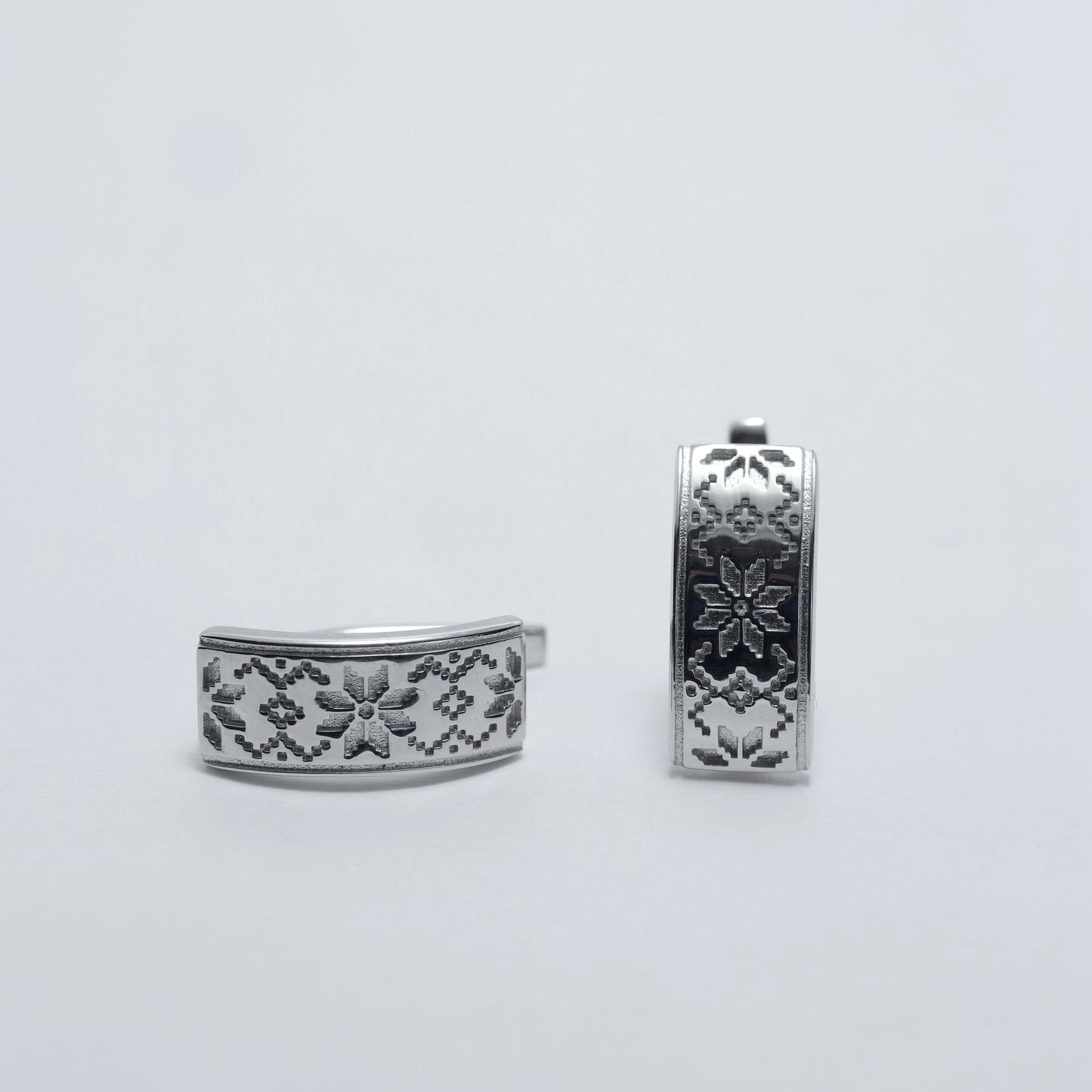 Silver Vyshyvanka Earrings | Срібні сережки Вишиванка | 583