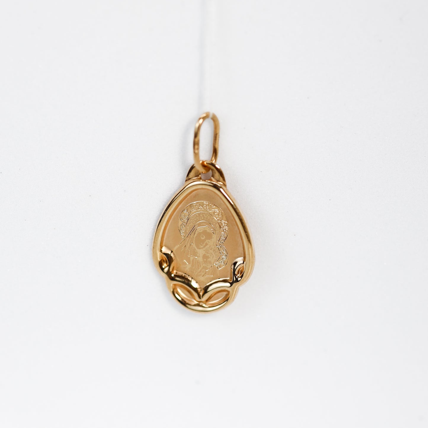 Золотий кулон-ікона Богородиця 585 | Gold Virgin Mary Medal Pendant 14k