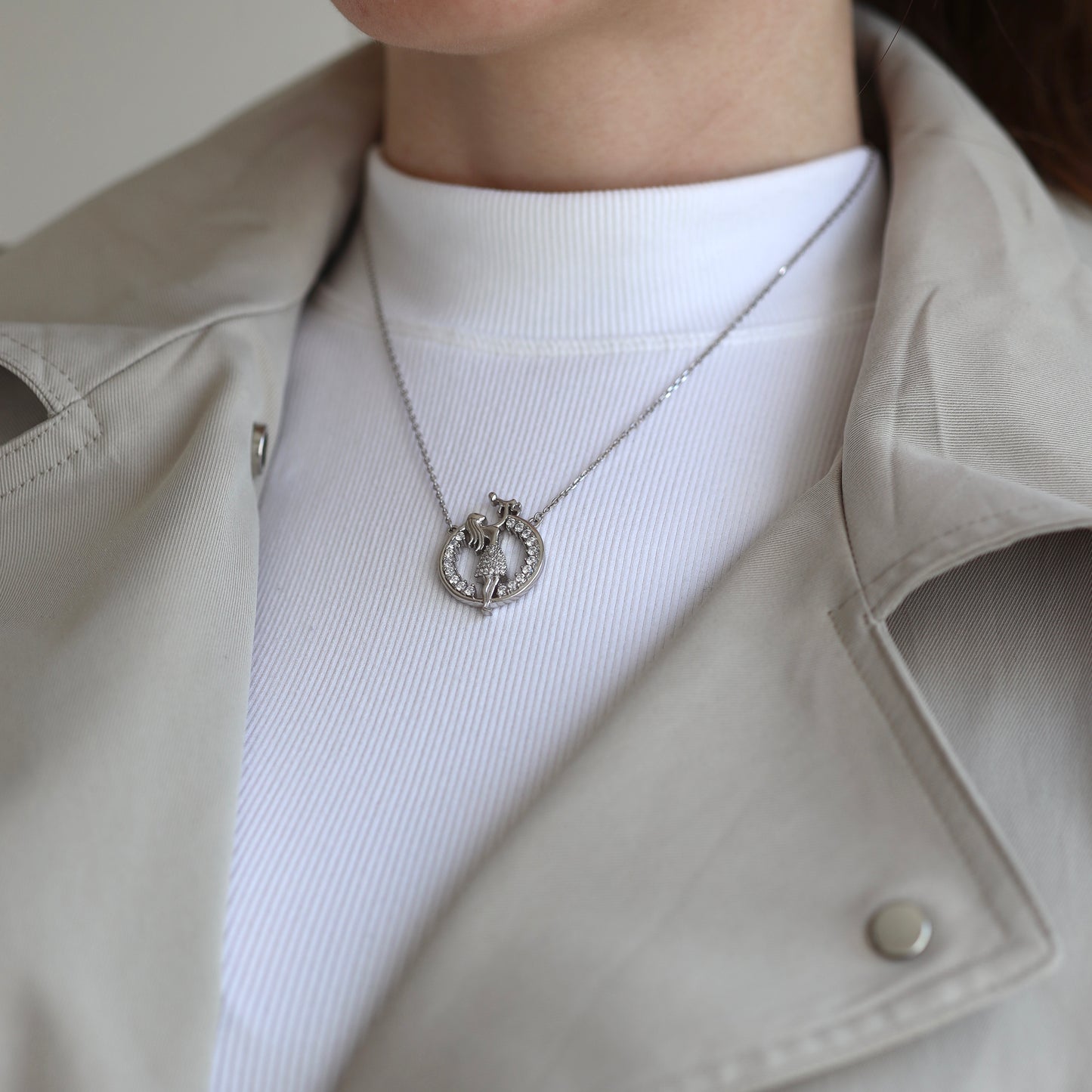 Срібне кольє Мама | Silver 925 Necklace Mom | 647