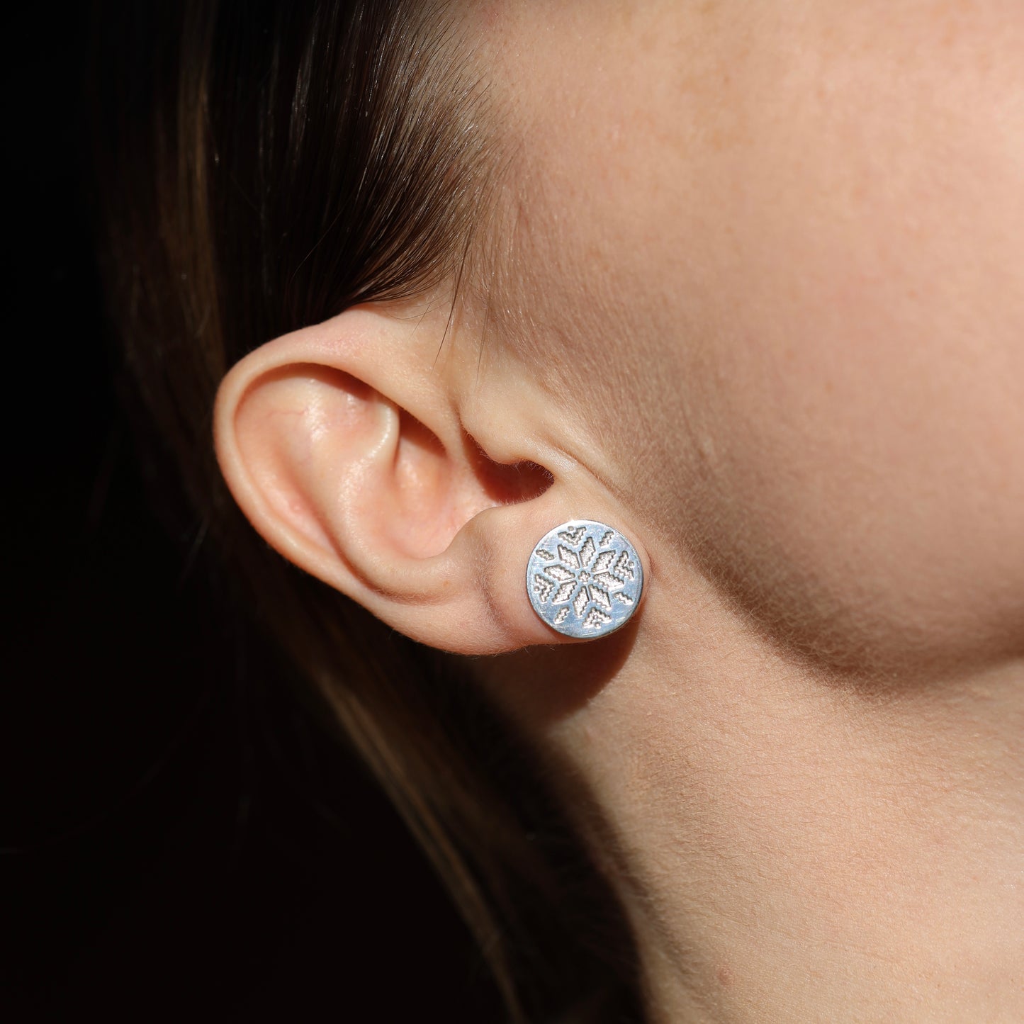 Срібні сережки з вишиванковим орнаментом – українська символіка, 925 проба | Silver Embroidery Earrings – Ukrainian Heritage |1060