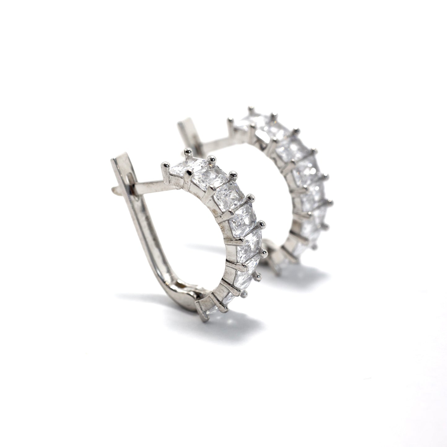 Срібні сережки з фіанітами/срібло 925пр/269