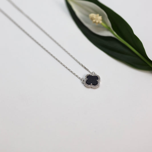 Ніжне срібне кольє з авантюрином, регульована довжина | Delicate Silver Aventurine Necklace | 564
