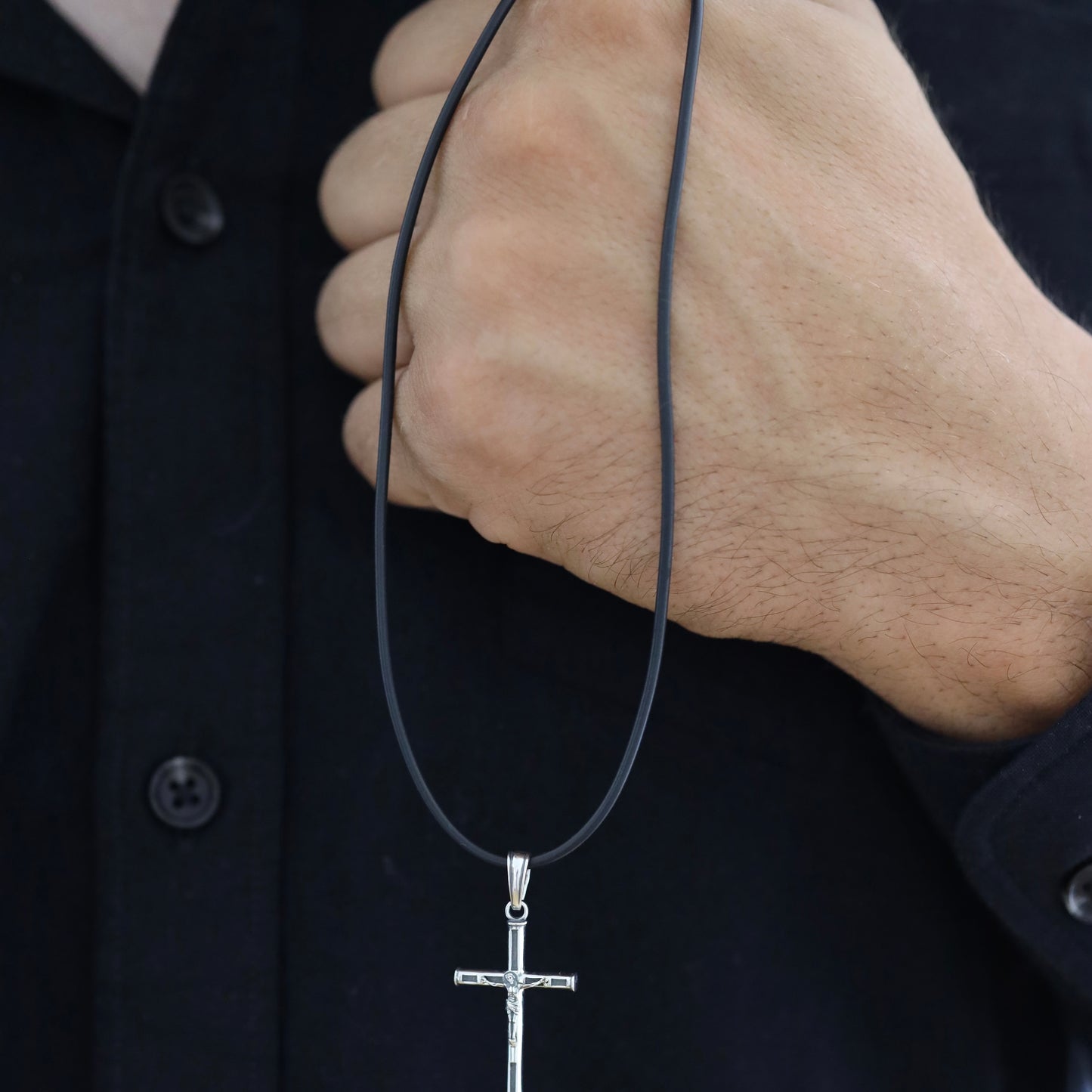 Шнурок з срібною застібкою/срібло 925пр.