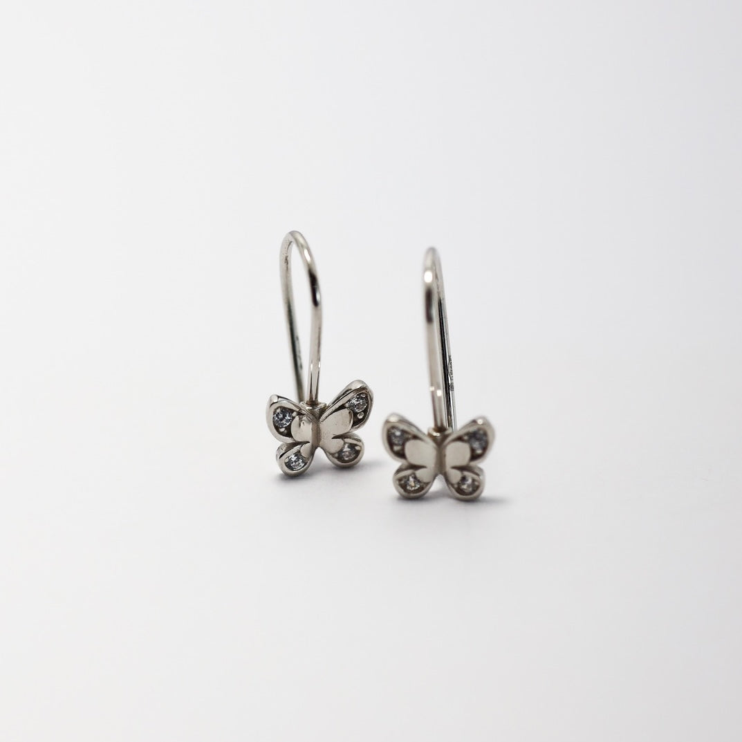 Silver Butterfly Earrings 925 | Дитячі срібні сережки Метелик|452