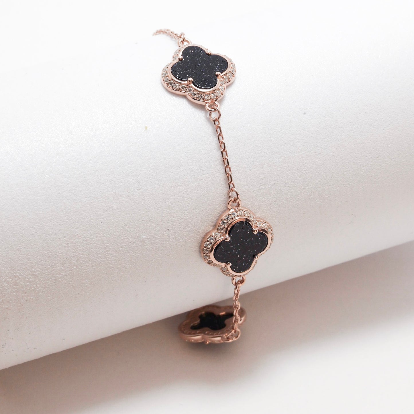 Срібний браслет з авантюрином, позолота 585 | Aventurine Gold Plated Silver Bracelet 585|339