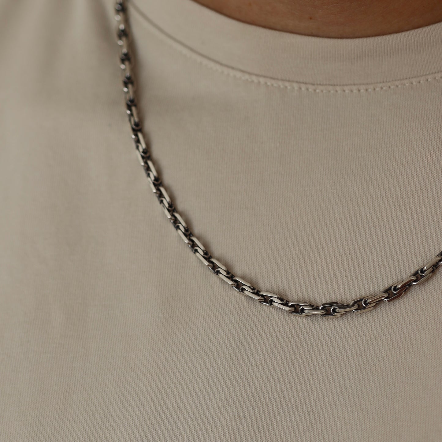 Срібний ланцюг Якірний біт | Silver Anchor Bit Chain | Масивний 925 Silver | Міцне плетіння |1018