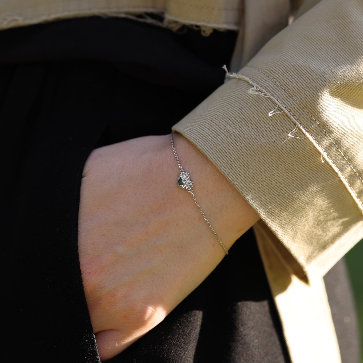 Silver Heart Bracelet | Срібний браслет із серцем 925 |2094