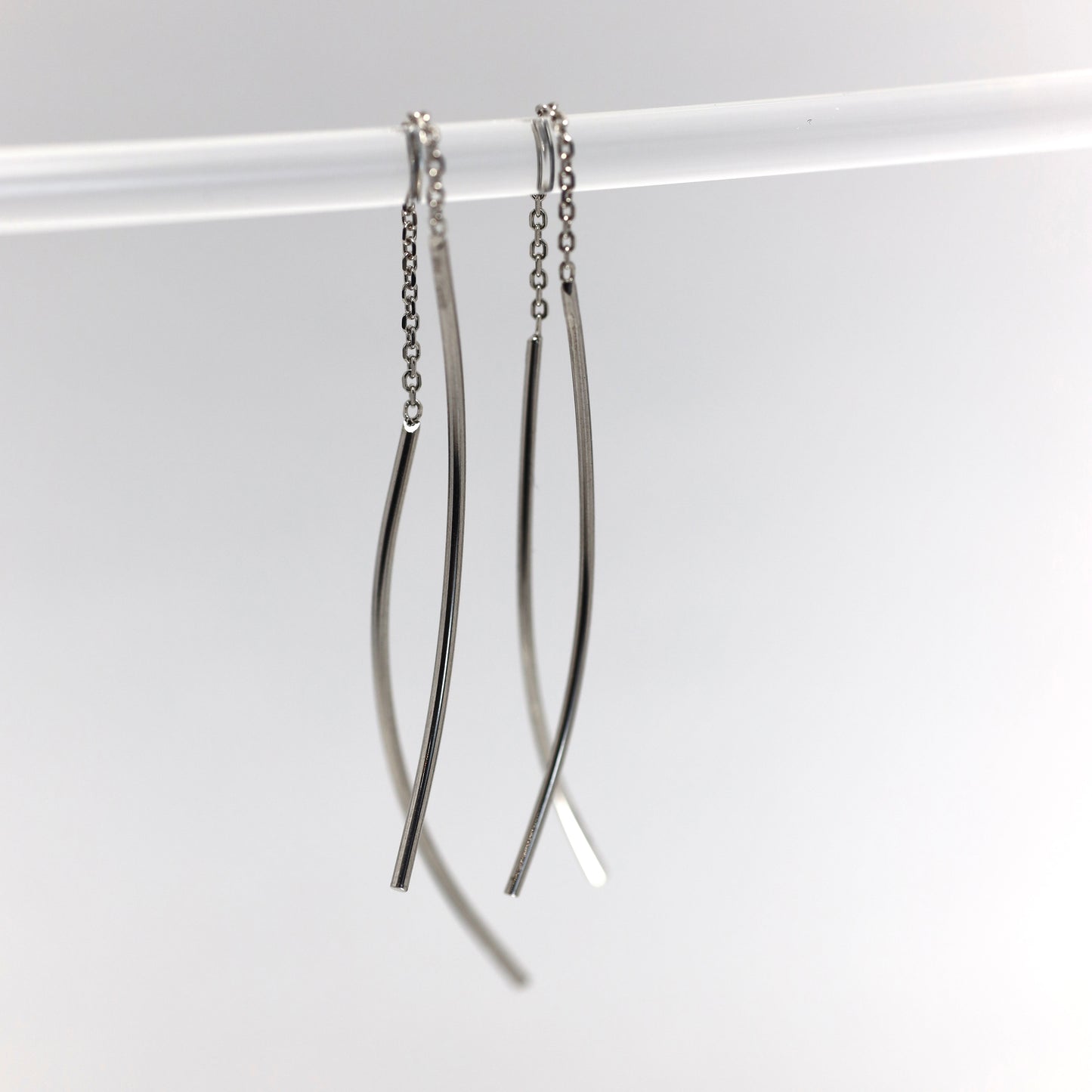 Срібні сережки-протяжки 925 • Мінімалізм | Threader Earrings | 2568