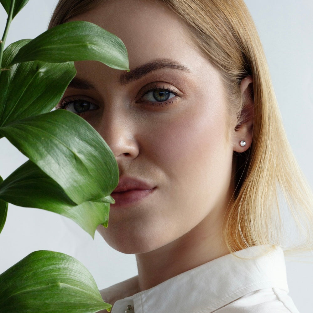 Срібні сережки/Кулька/срібло 925пр/4655