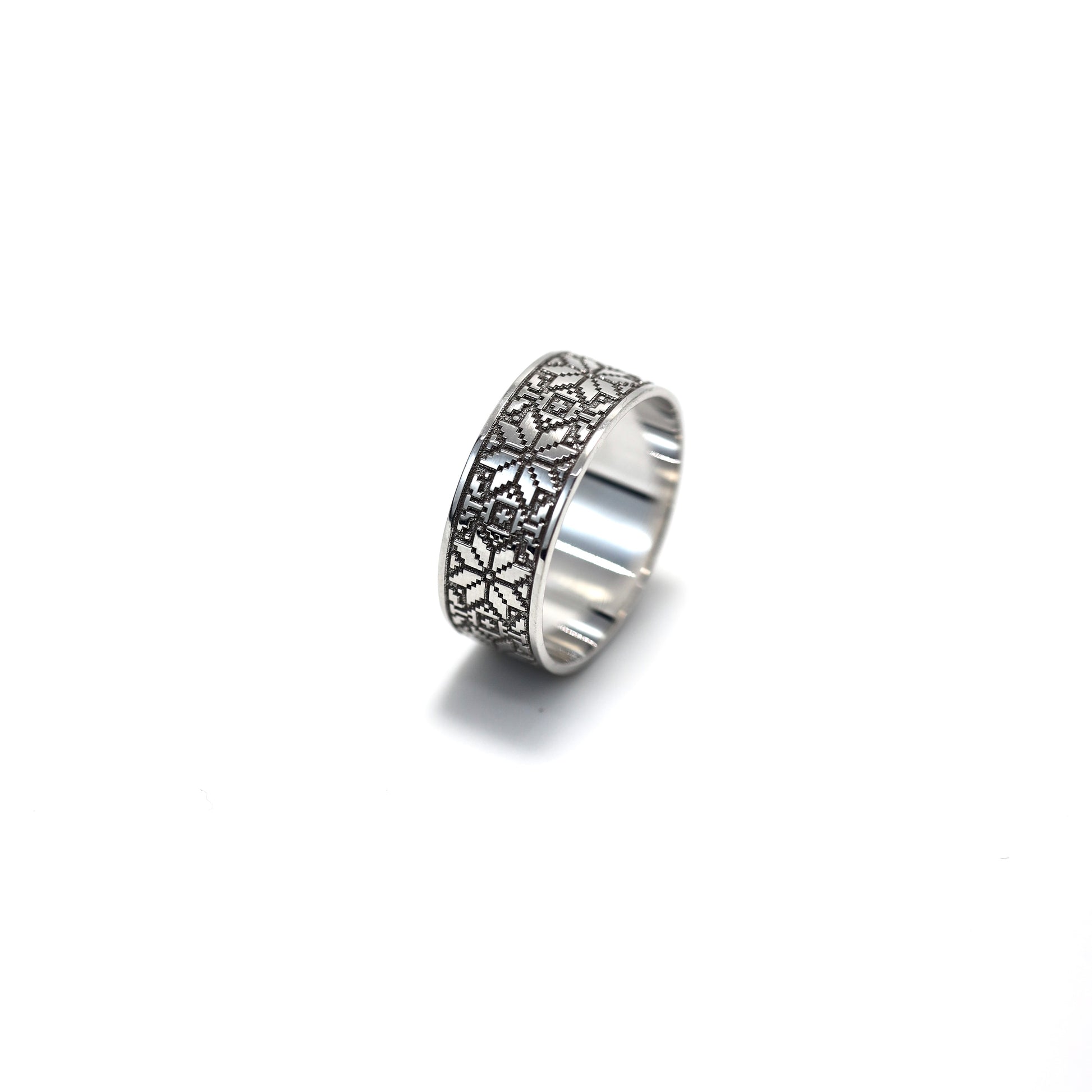 Silver Vyshyvanka Ring 925 sterling silver – Ukrainian jewelry