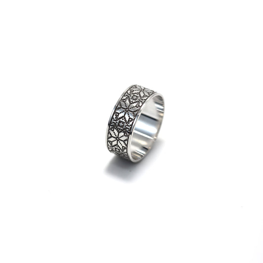 Silver Vyshyvanka Ring 925 sterling silver – Ukrainian jewelry