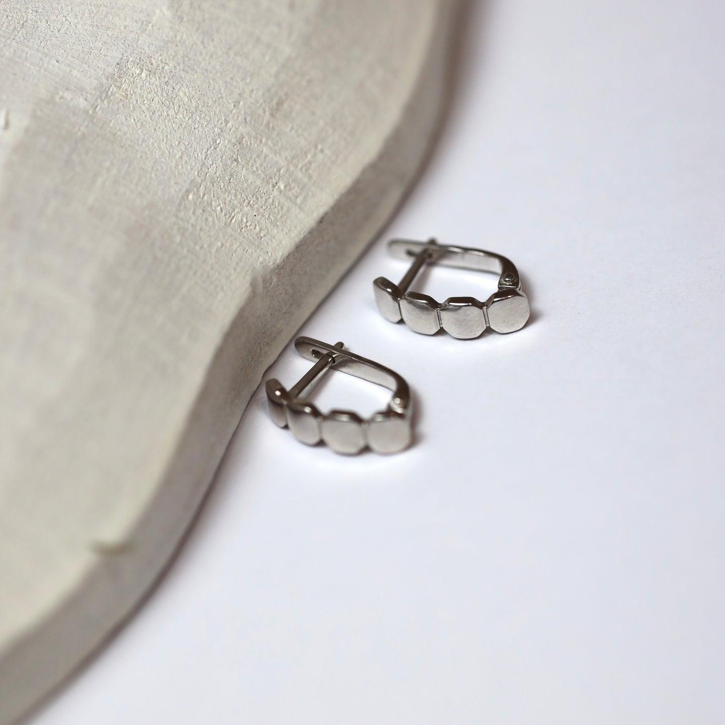 Срібні сережки з англійською застібкою|925 Silver Earrings | Minimalist Classic | 82707