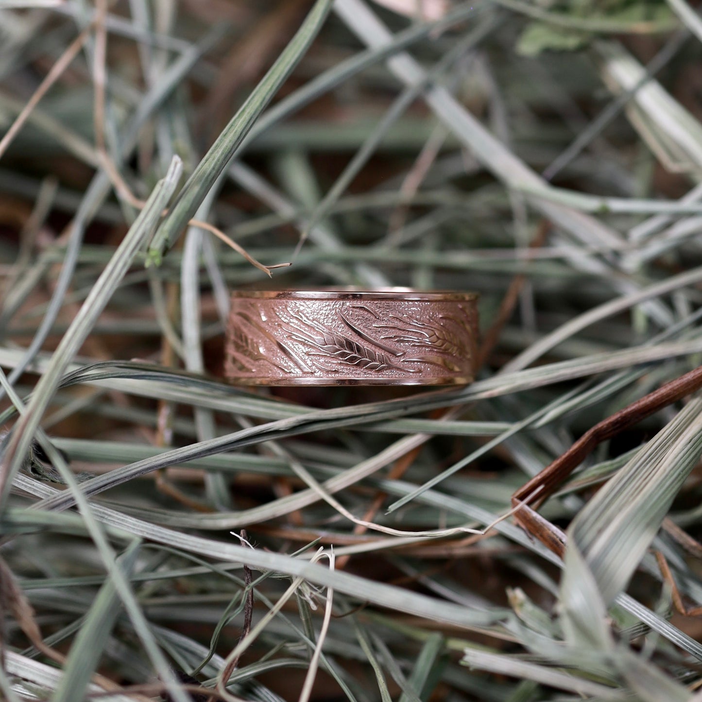 Срібна каблучка «Паростки Пшениці» з позолотою 585 | Wheat Gold Plated Silver Ring 925