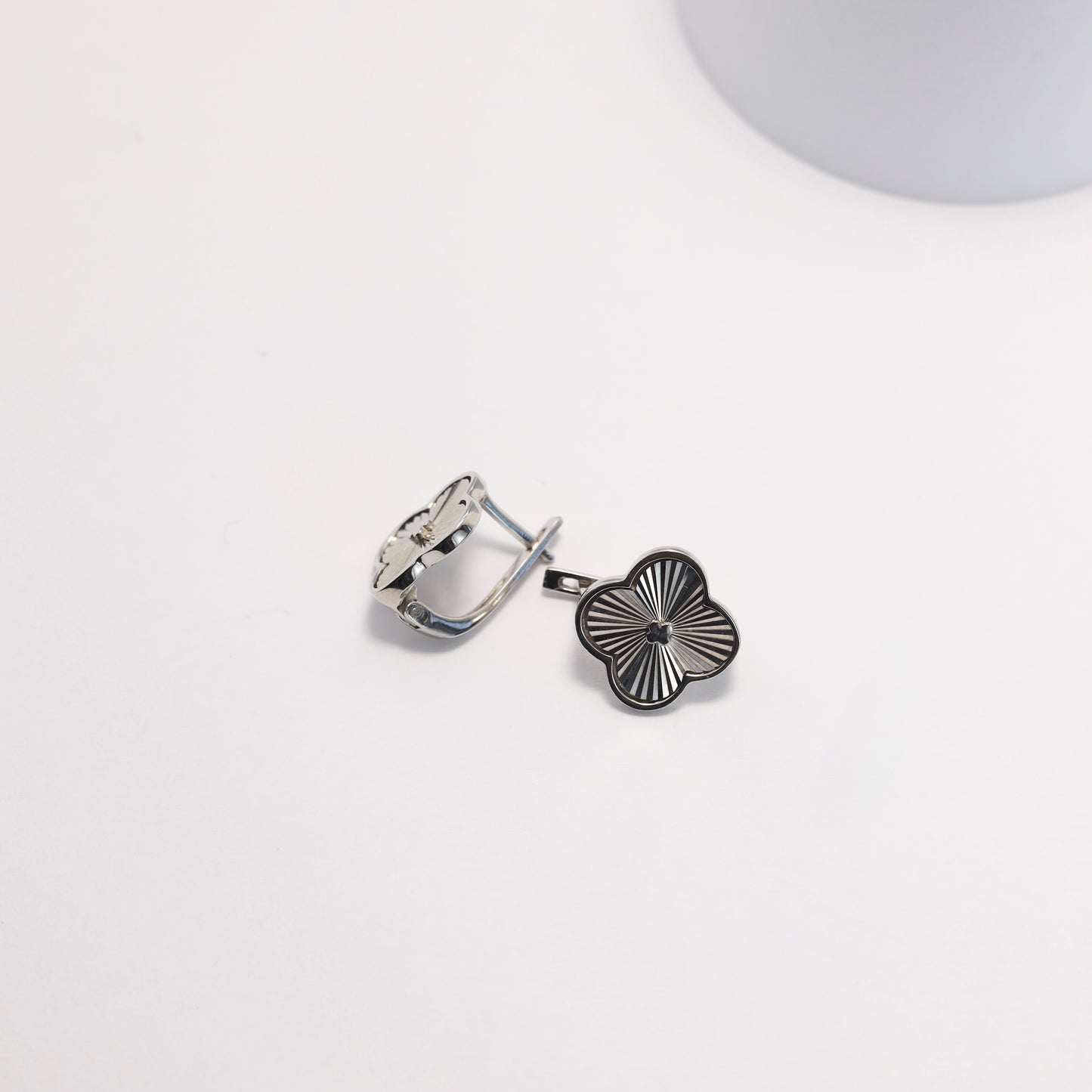 Silver Clover Earrings | Срібні сережки Сяйво | 793