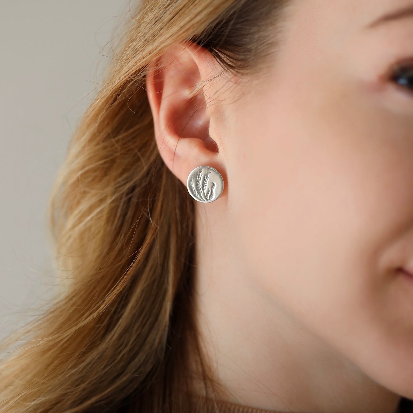 Срібний набір Колосся | Silver Wheat Jewelry Set | Кулон і сережки | Pendant & Stud Earrings |