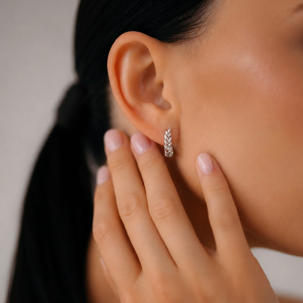 Silver Elara Earrings with Cubic Zirconia | Срібні сережки Елара з цирконієм | 842