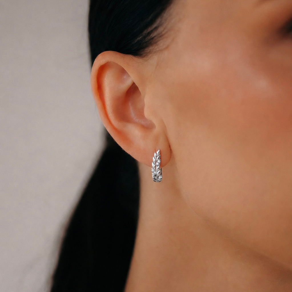 Silver Elara Earrings with Cubic Zirconia | Срібні сережки Елара з цирконієм | 842