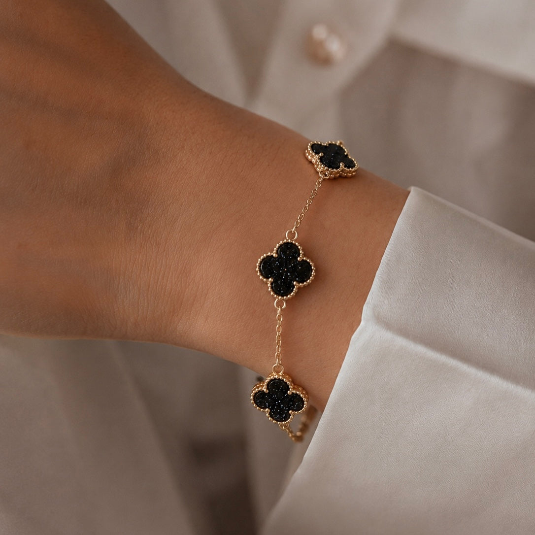 Срібний браслет 925пр | позолота 585 | Avante Aventurine Gold Plated Silver Bracelet 925|338