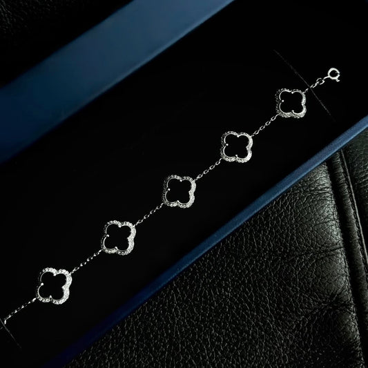 Срібний браслет/5 квіточок/срібло 925пр |339