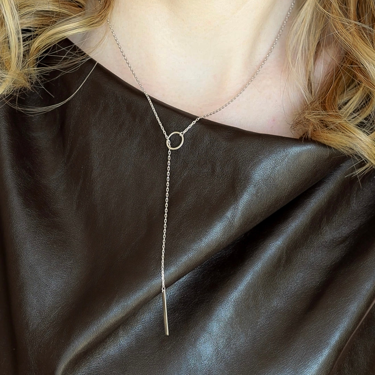 Срібне подовжене кольє 925 • Мінімалізм | Sterling Silver Necklace