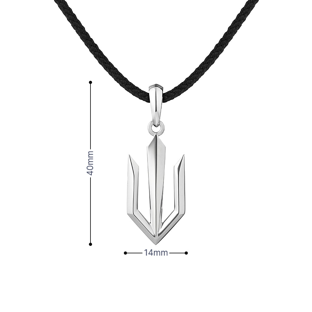 Срібний тризуб у сучасному виконанні 925 | Modern Silver Trident Pendant 925 | 7350