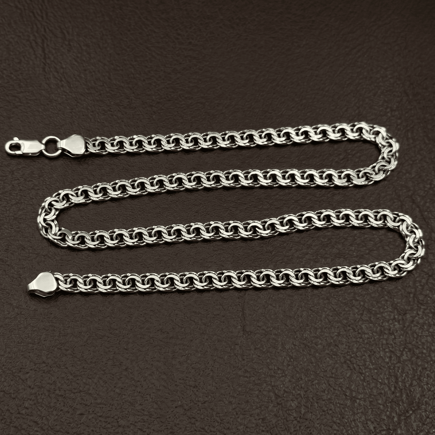 Massive Bismarck Chain in 925 Sterling Silver | Срібний ланцюжок Бісмарк ручної роботи|1017.8/1017.7