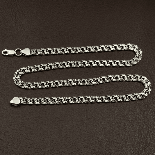 Massive Bismarck Chain in 925 Sterling Silver | Срібний ланцюжок Бісмарк ручної роботи|1017.8/1017.7