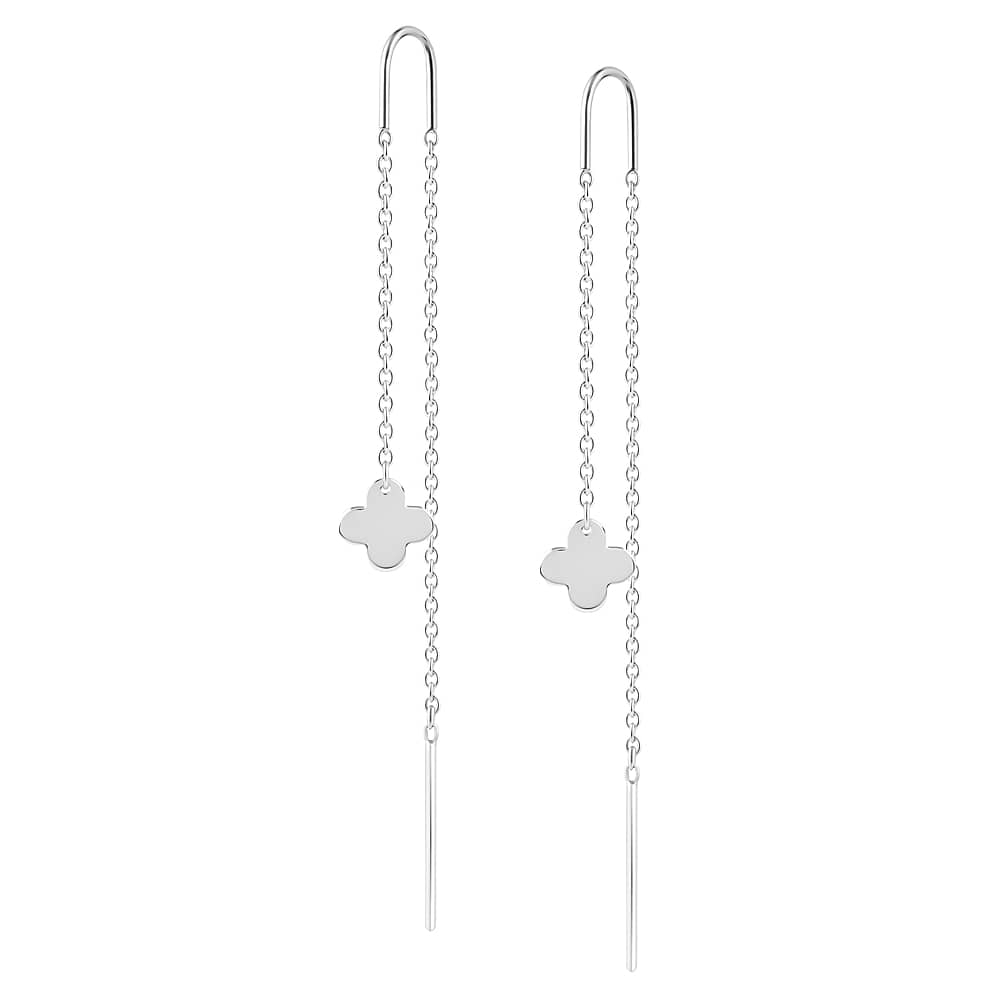 Minimalist Threader Earrings | 925 Silver Luxury Jewelry — Срібні сережки-протяжки|40047