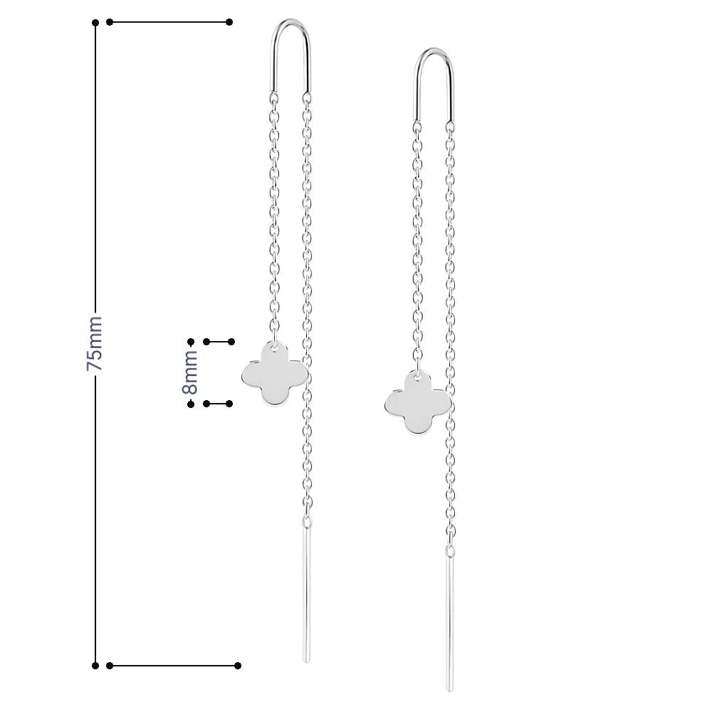 Minimalist Threader Earrings | 925 Silver Luxury Jewelry — Срібні сережки-протяжки|40047