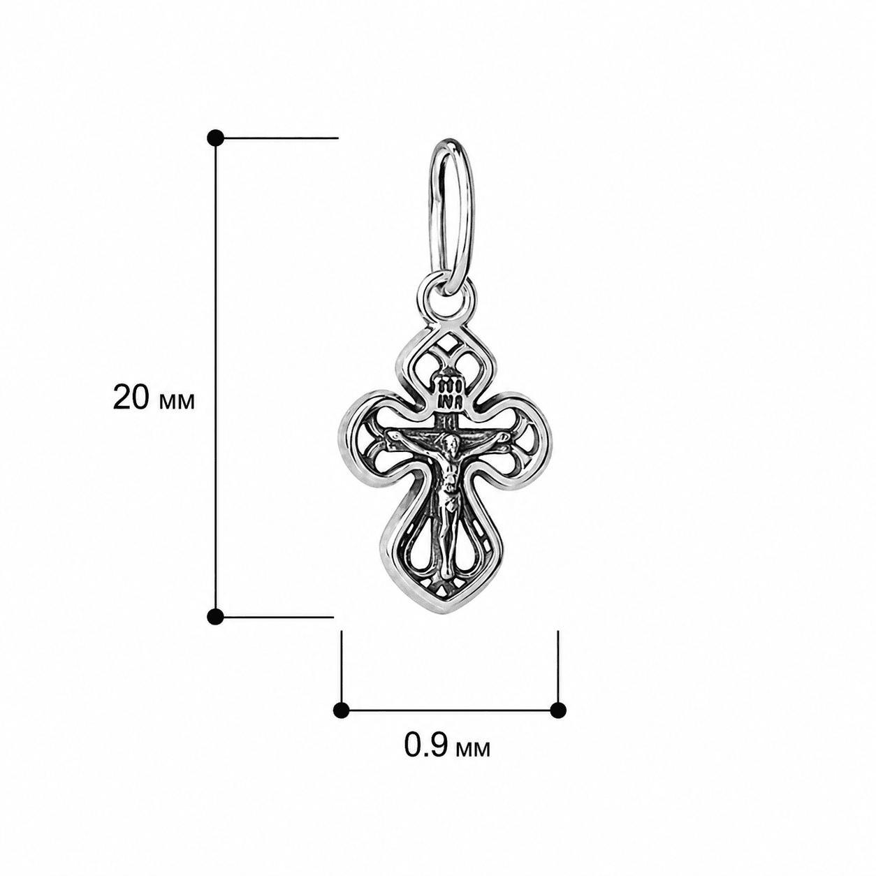 Золотий хрестик 585 для жінок і дітей | Gold Cross Pendant 14K | Жіночий та дитячий хрестик |5240