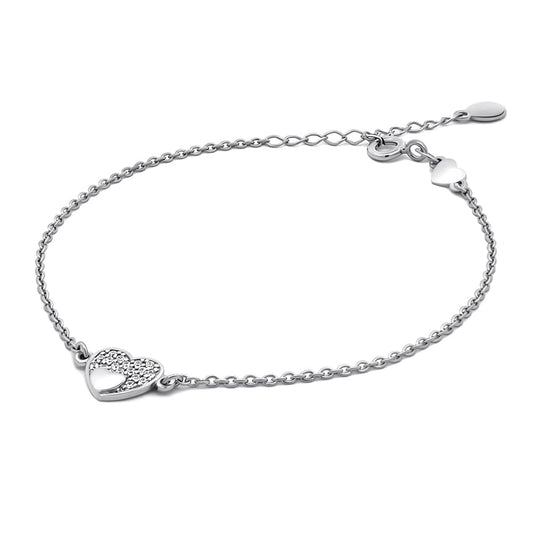 Silver Heart Bracelet | Срібний браслет із серцем 925 |2094
