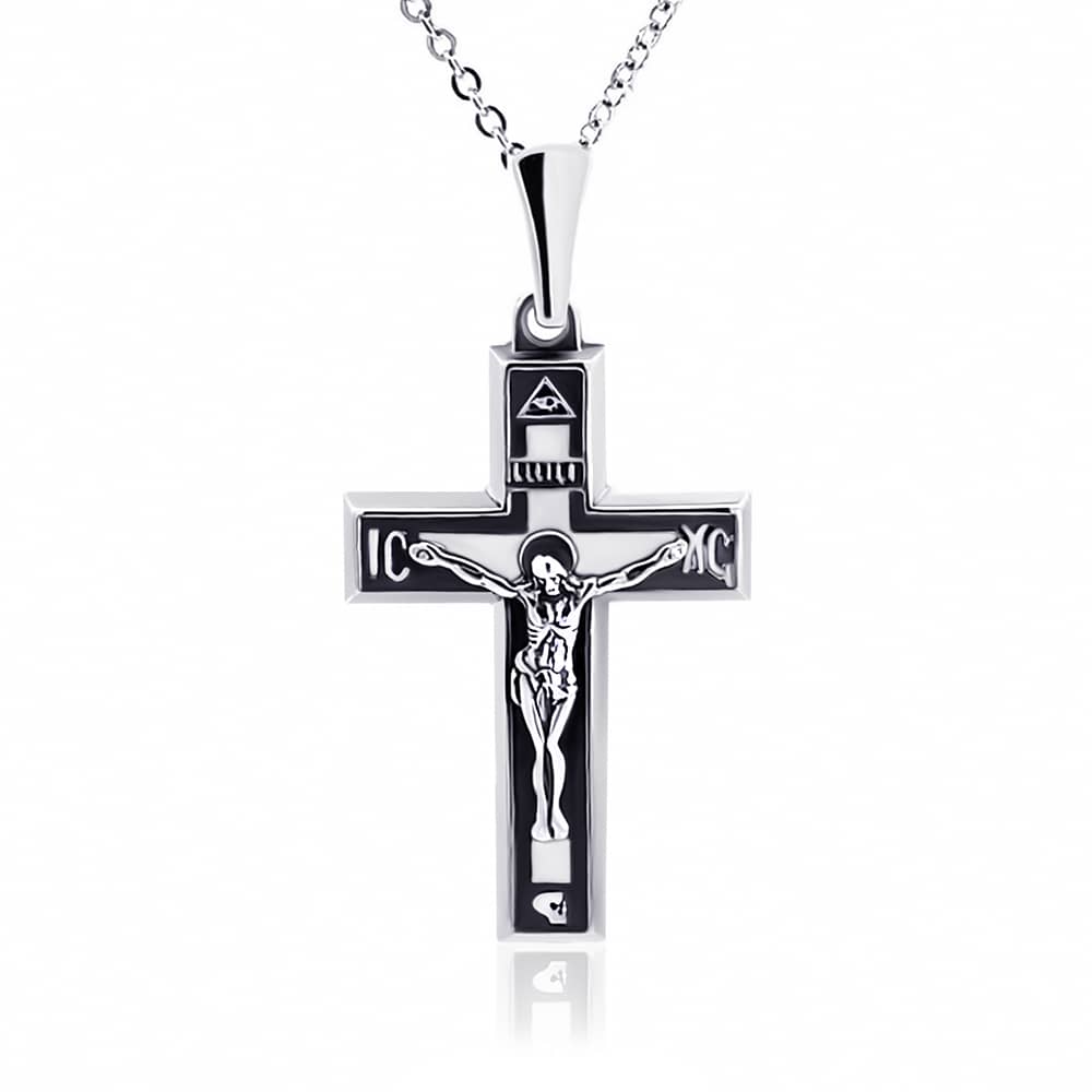 Срібний  хрестик Розп’яття 925 |Silver Cross Crucifix | 5200
