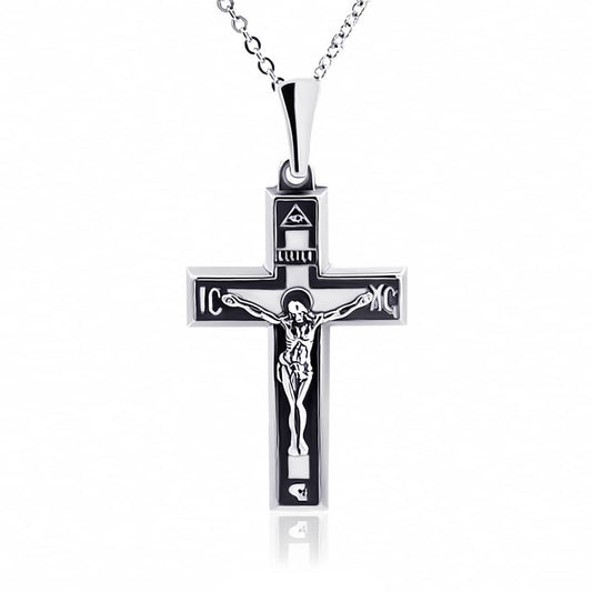 Срібний  хрестик Розп’яття 925 |Silver Cross Crucifix | 5200
