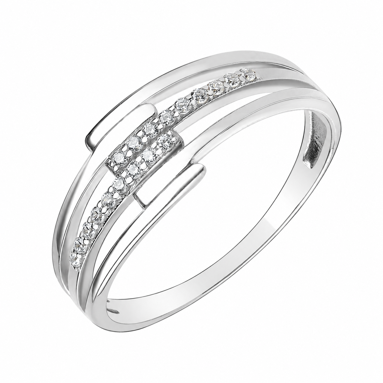 Срібна каблучка 925 з фіанітами | Silver Ring 925 with Zirconia|370